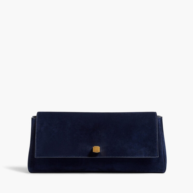 Audrey Clutch in Midnight Suede Khaite