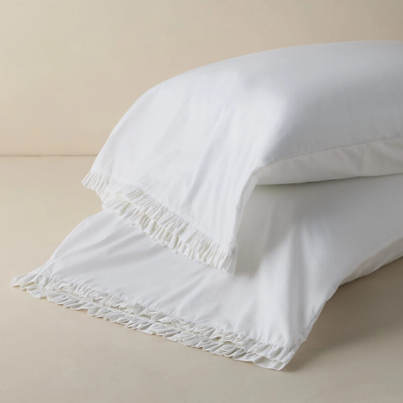 Audrey Ruffle Pillowcase (Set of 2) by Pom Pom at Home