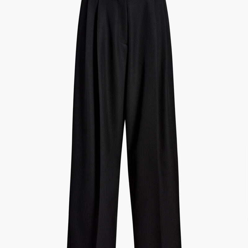 August Pant in Black Wool Khaite