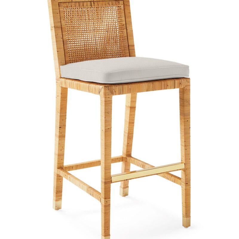 Balboa Rattan Bar Stool - Natural