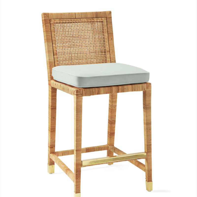 Serena & Lily Balboa Rattan Counter Stool - Natural