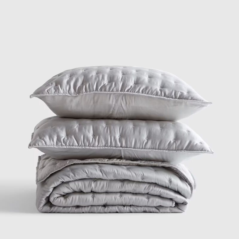 Bamboo Dream Quilt Set in White