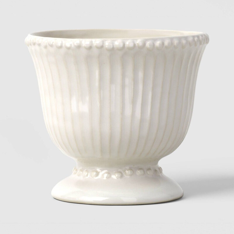 Beaded Ceramic Planter Ivory - Threshold™