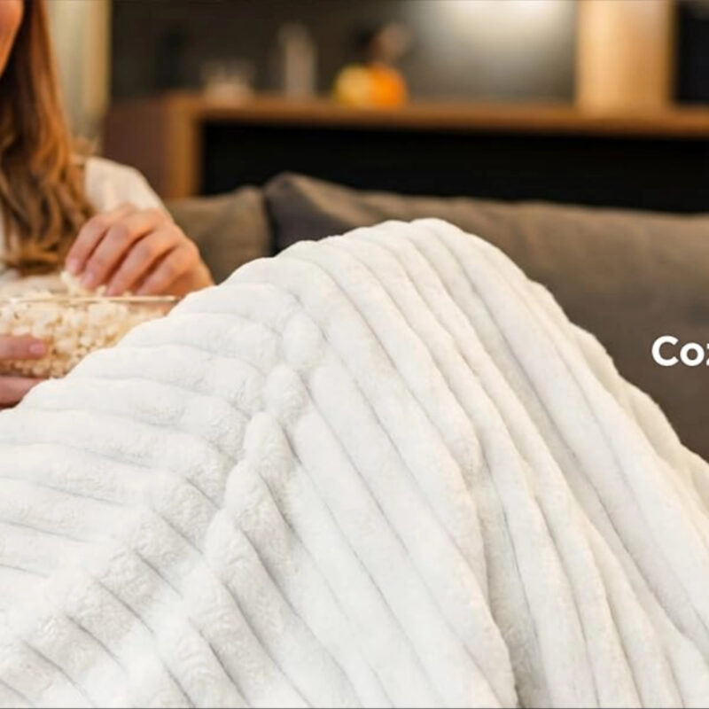 Bedsure GentleSoft White Throw Blanket for Couch - Teacher Appreciation Graduation Gifts Birthday...