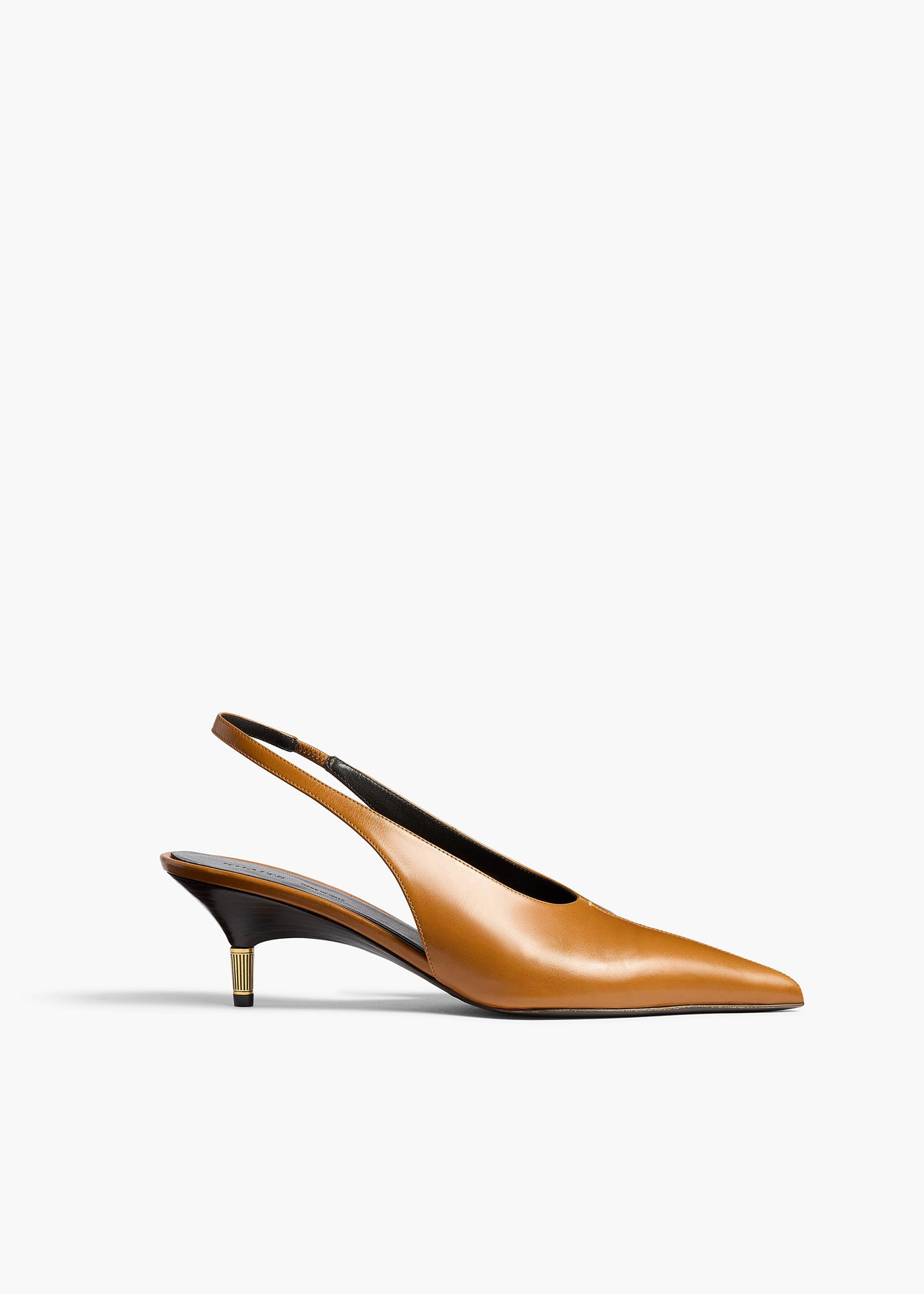 Bella Low Pump in Cuoio Glazed Leather Khaite