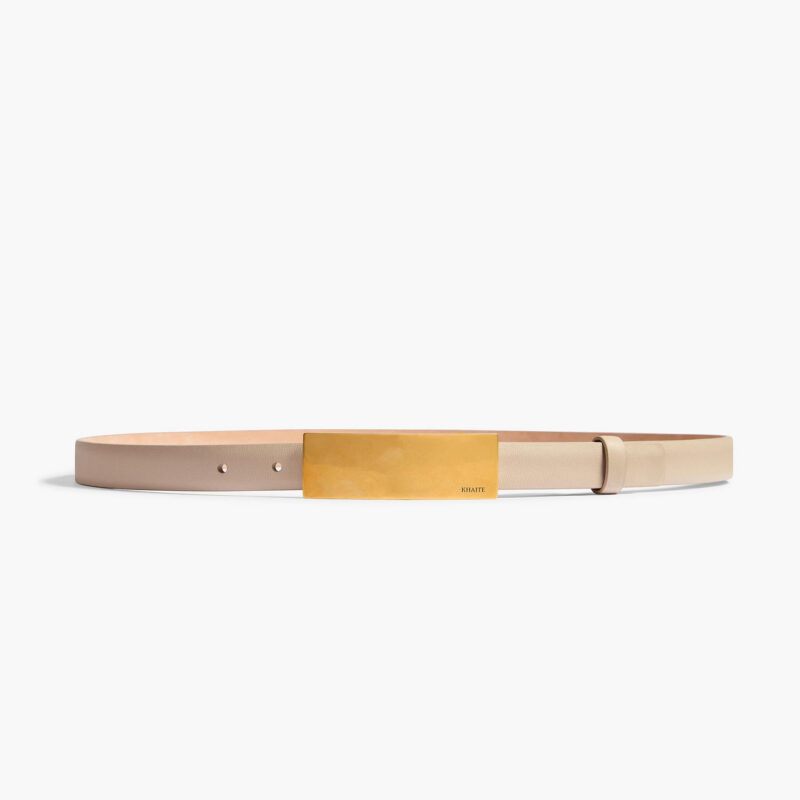 Berlin Belt in Burro Leather with Antique Gold Khaite