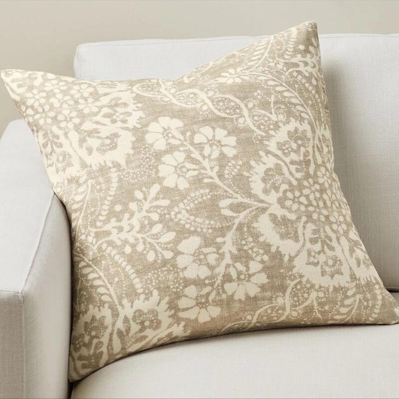 Bernyce Pillow Cover, 20"", Flax