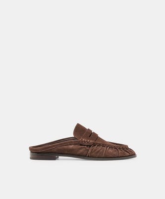 Betzy Loafers in Dark Brown Suede Size 6.5 By Dolce Vita