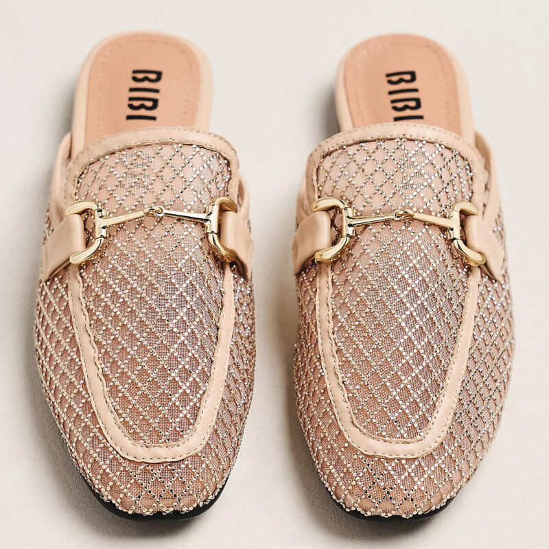 Bibi Lou Mesh Horsebit Loafer Slides