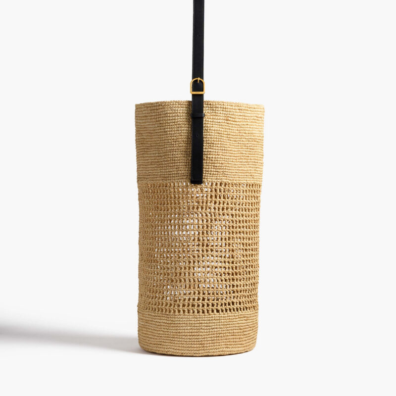 Billie Bucket Bag in Natural Raffia Khaite