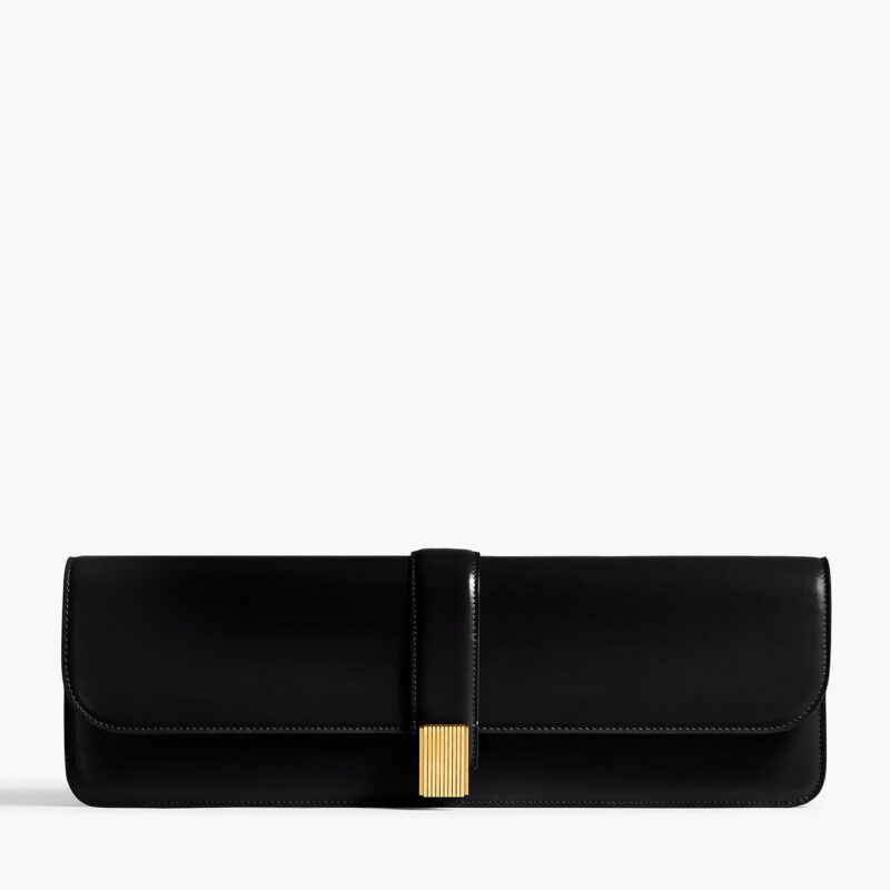 Blake Long Clutch in Black Khaite