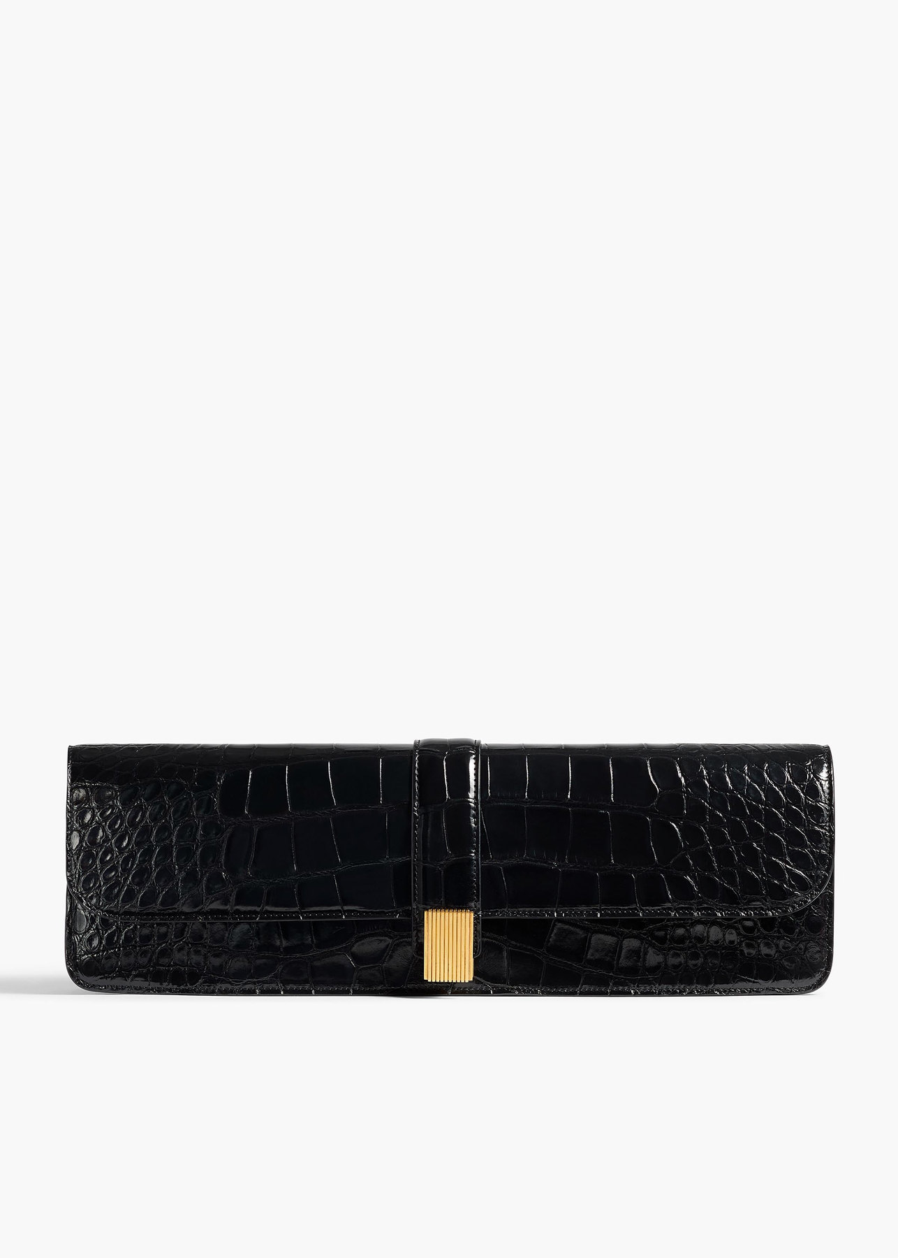 Blake Long Clutch in Black Alligator Khaite