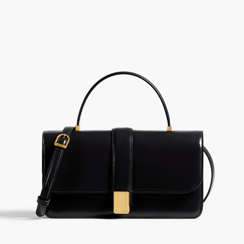 Blake Top Handle Bag in Black Khaite