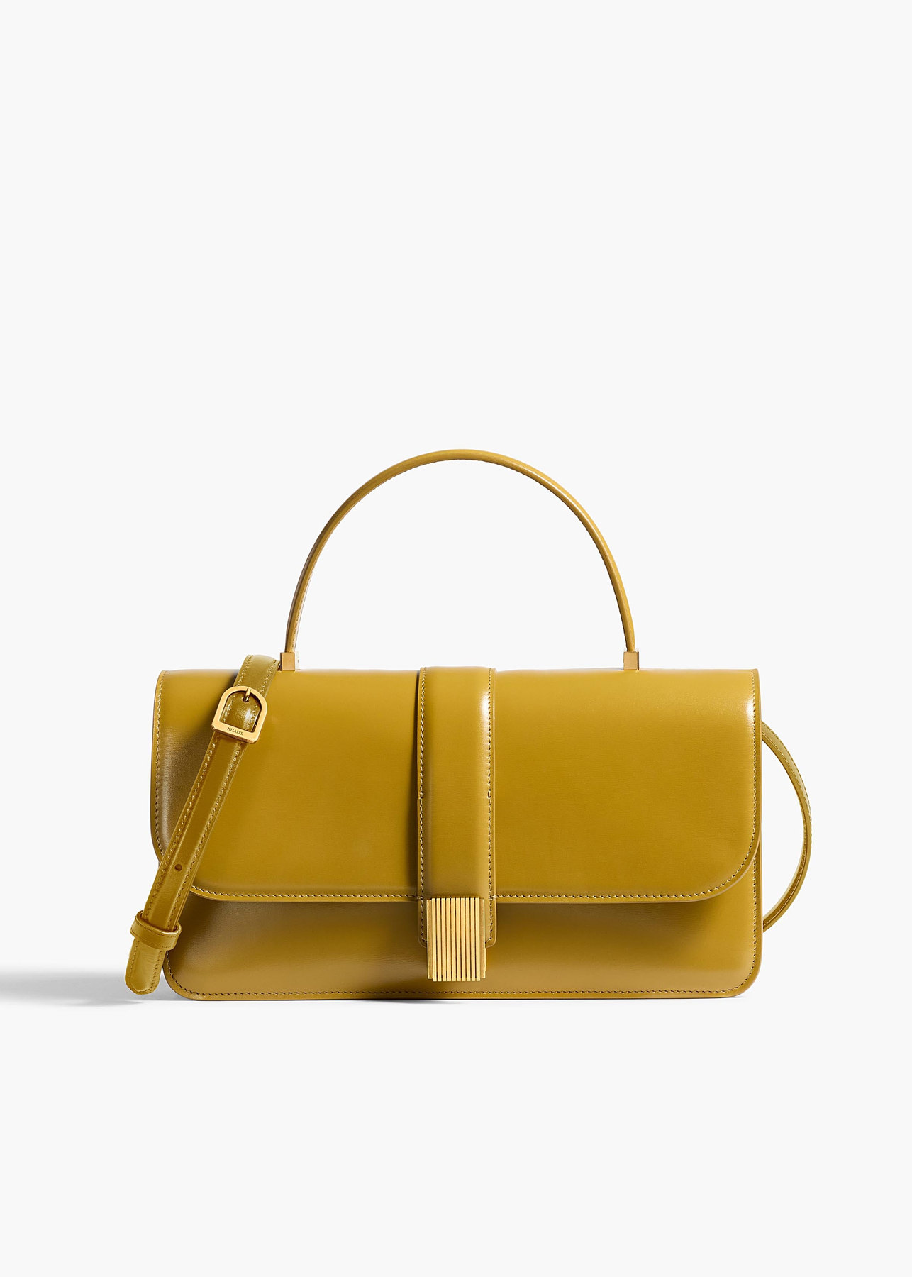 Blake Top Handle Bag in Golden Olive Khaite