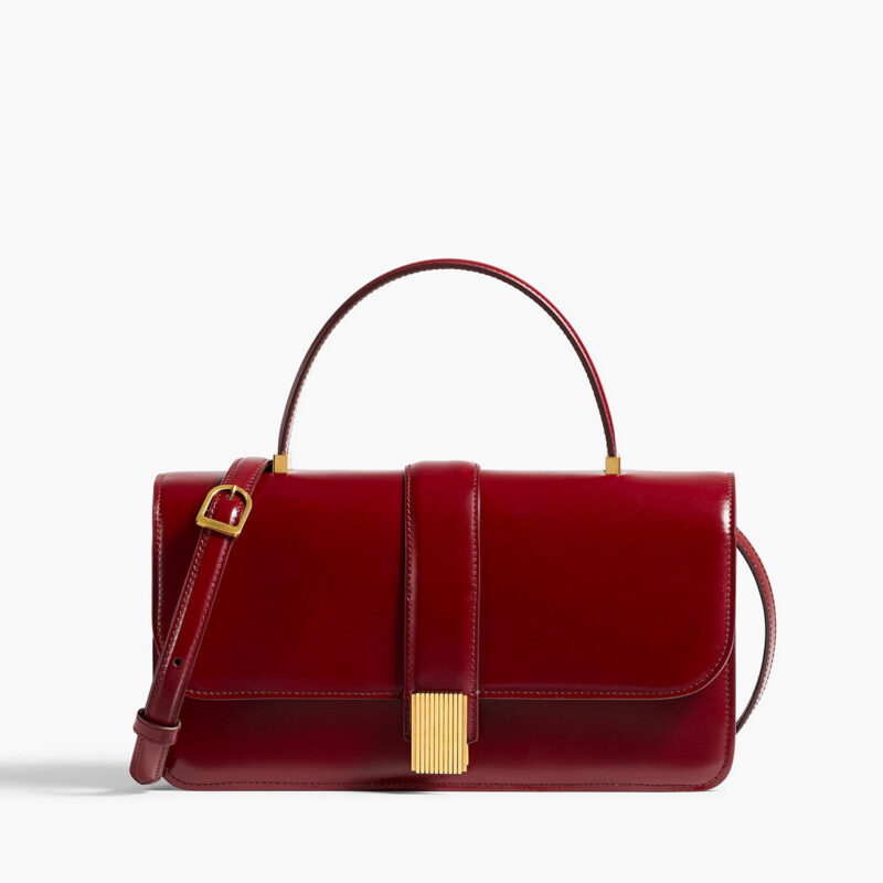 Blake Top Handle Bag in Oxblood Khaite