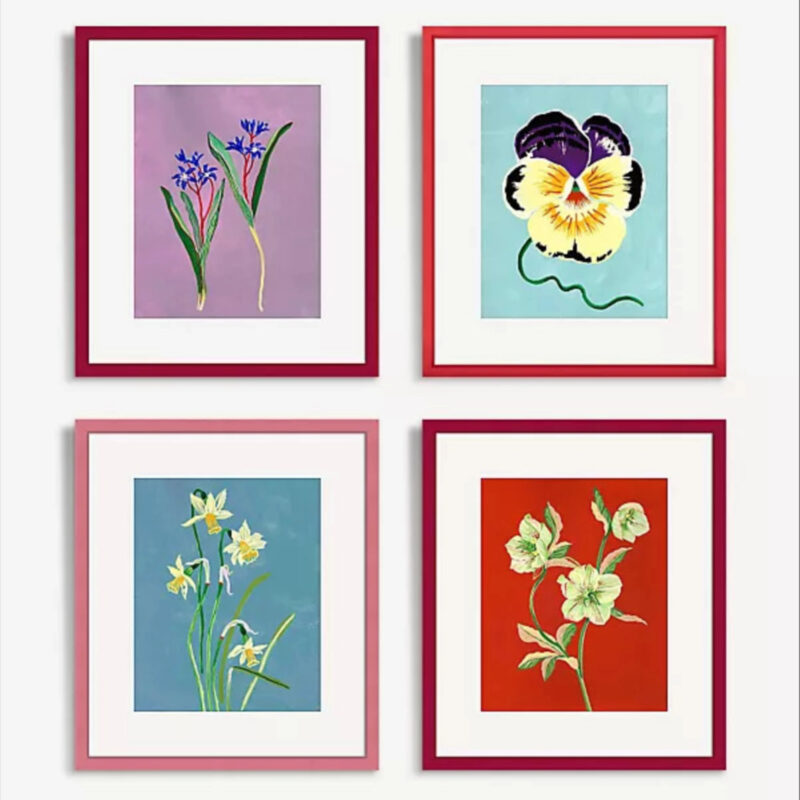 Anthropologie Blooming Florals Gallery Wall Art