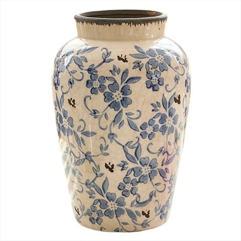 Blue and White Porcelain Vase Large Chinoiserie Floral Vintage Tall Blue Ceramic Vases - Walmart....