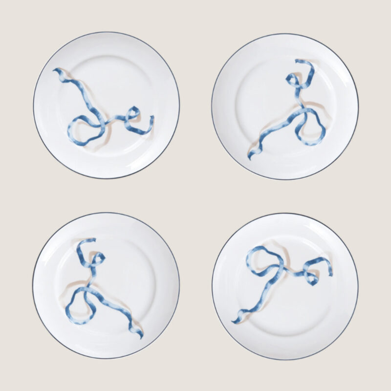Blue Ribbon Dessert Plates (Set of 4)