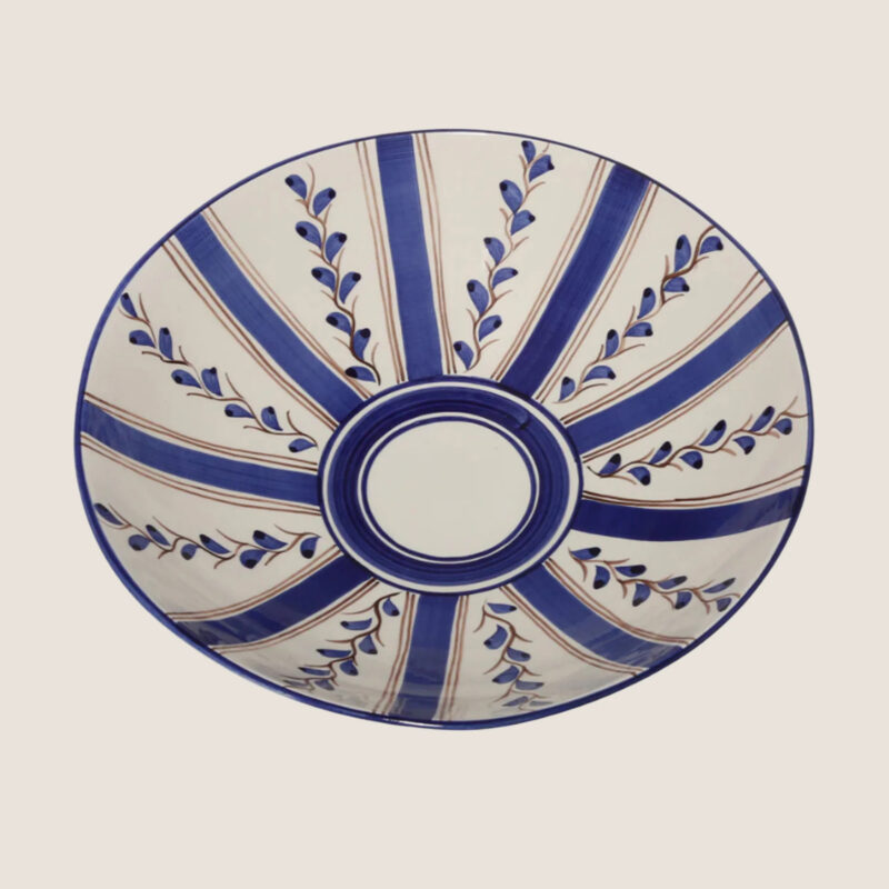 Blue Stripe Serving Bowl