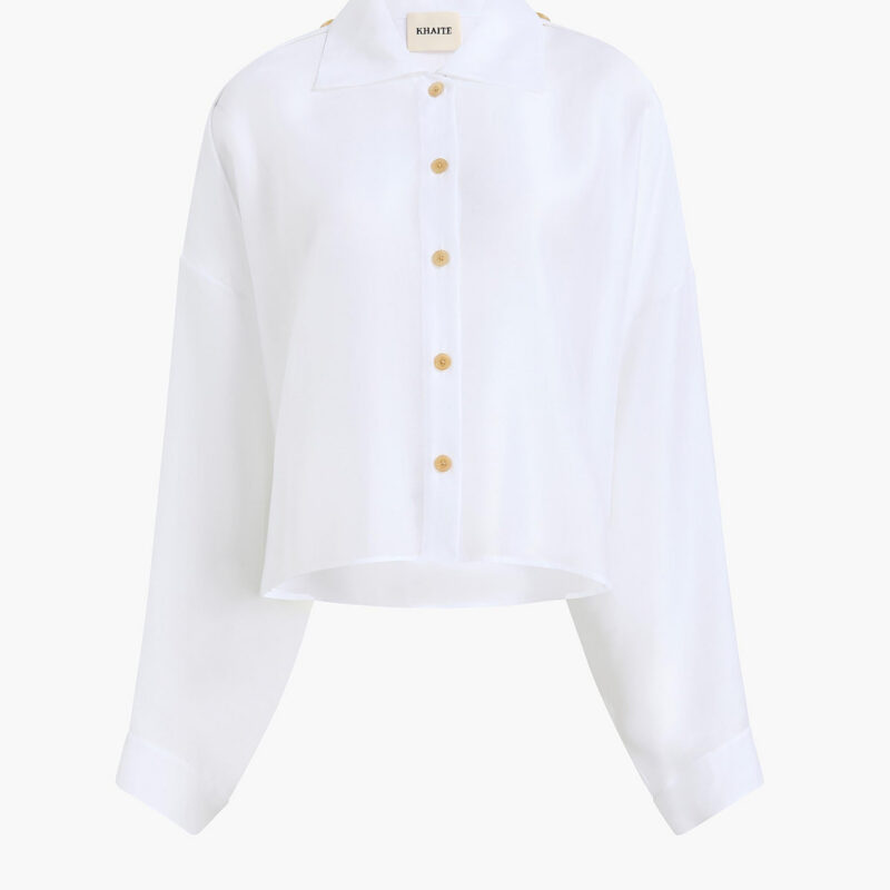 Bodine Top in Chalk Khaite