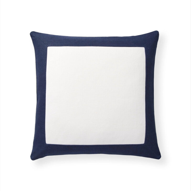Serena & Lily Border Frame Linen Pillow Cover
