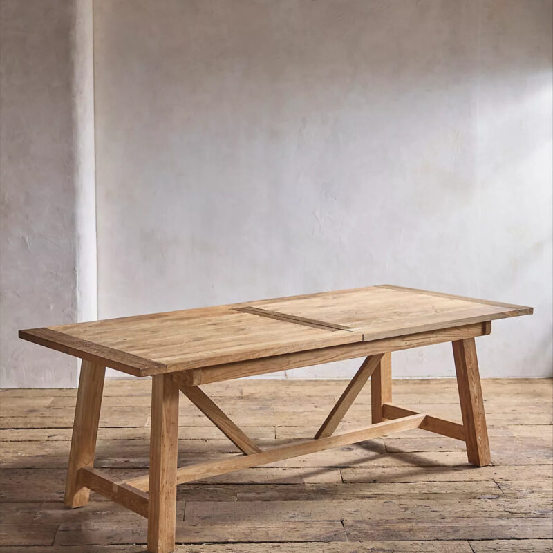Braced Leg Teak Extension Table