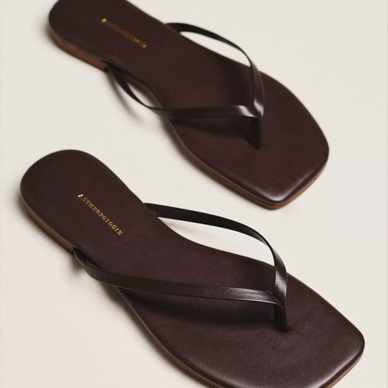 By Anthropologie Square-Toe Thongs