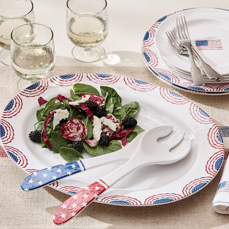 Cabana Americana Outdoor Melamine Oval Serving Platter