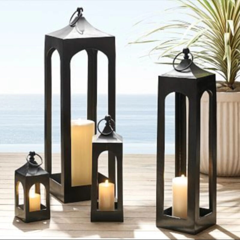 Pottery Barn Caleb Handcrafted Metal Outdoor Lantern