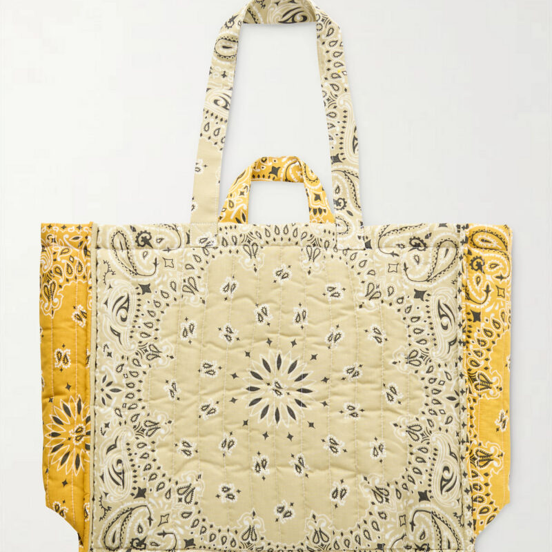 CALL IT BY YOUR NAME - Maxi Cabas Quilted Bandana-print Cotton Tote - Neutrals