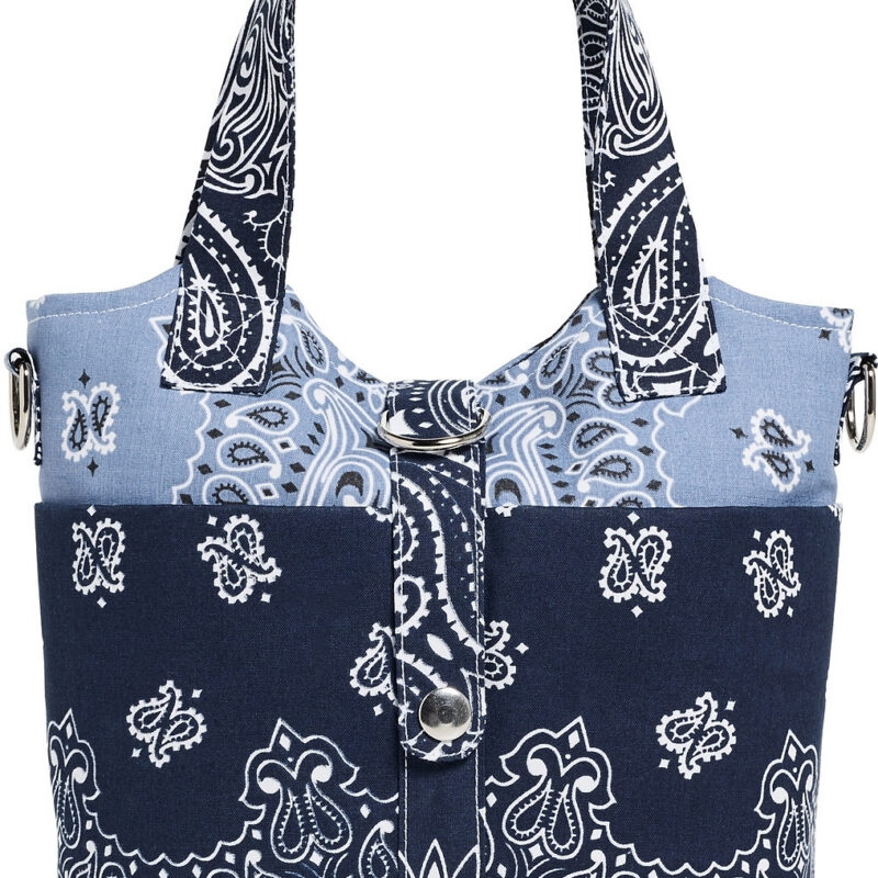 Call It By Your Name Joli Pocket Bandana Tote Bag Navy/Chambray One Size