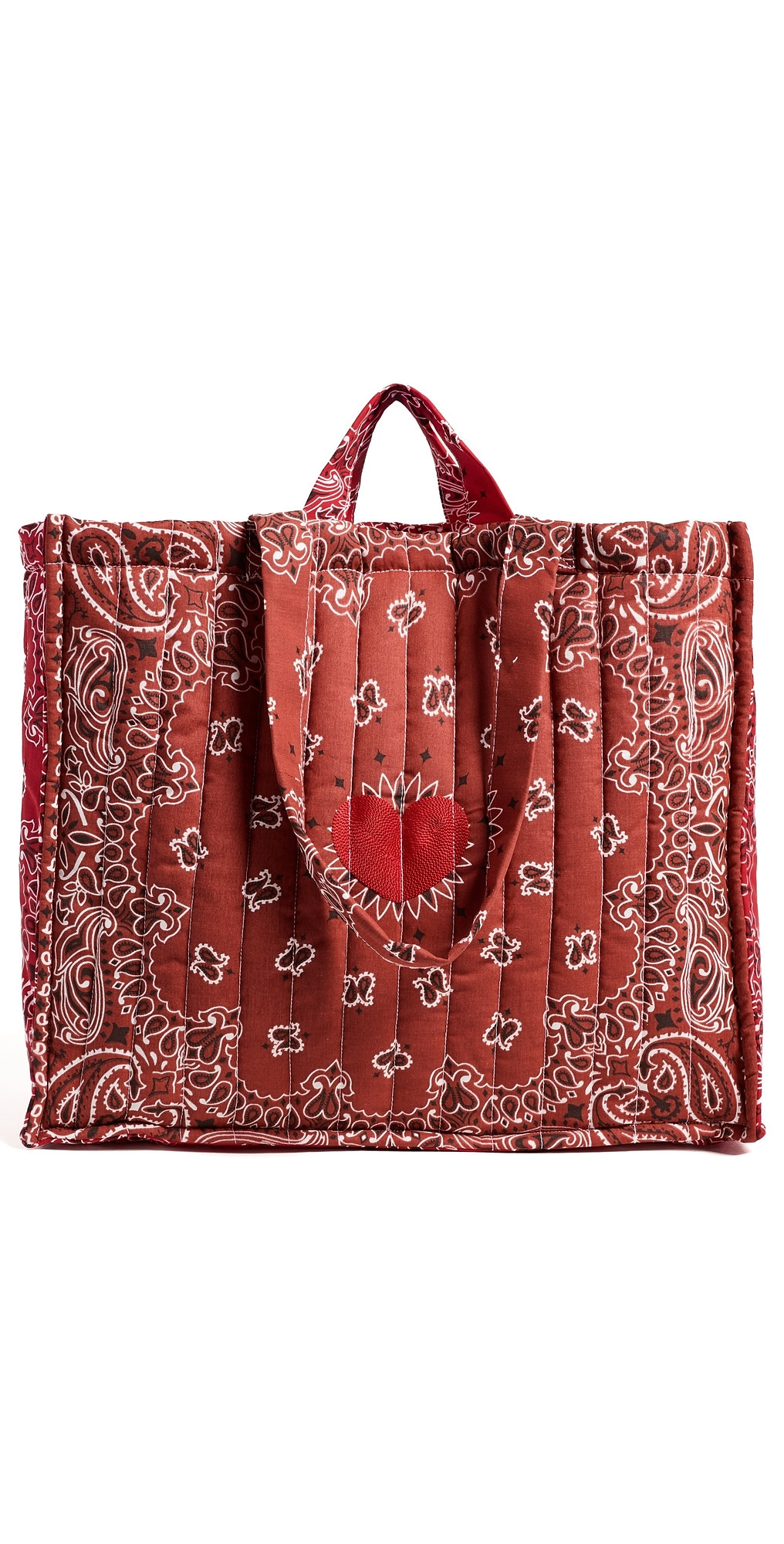 Call It By Your Name Maxi Quilted Coeur Cabas Tote Bag Vintage Red/Real Red One Size