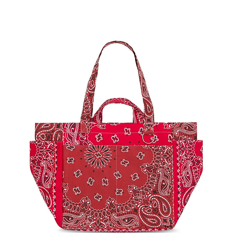 Call it By Your Name Sac Picnic Large Red Paisley Cotton Shoulder Bag