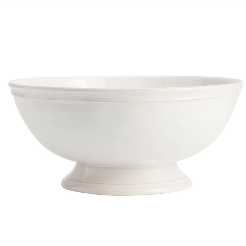 Cambria Stoneware Footed Serving Bowl, Large (12.5""dia. x 5.5""H) - Stone