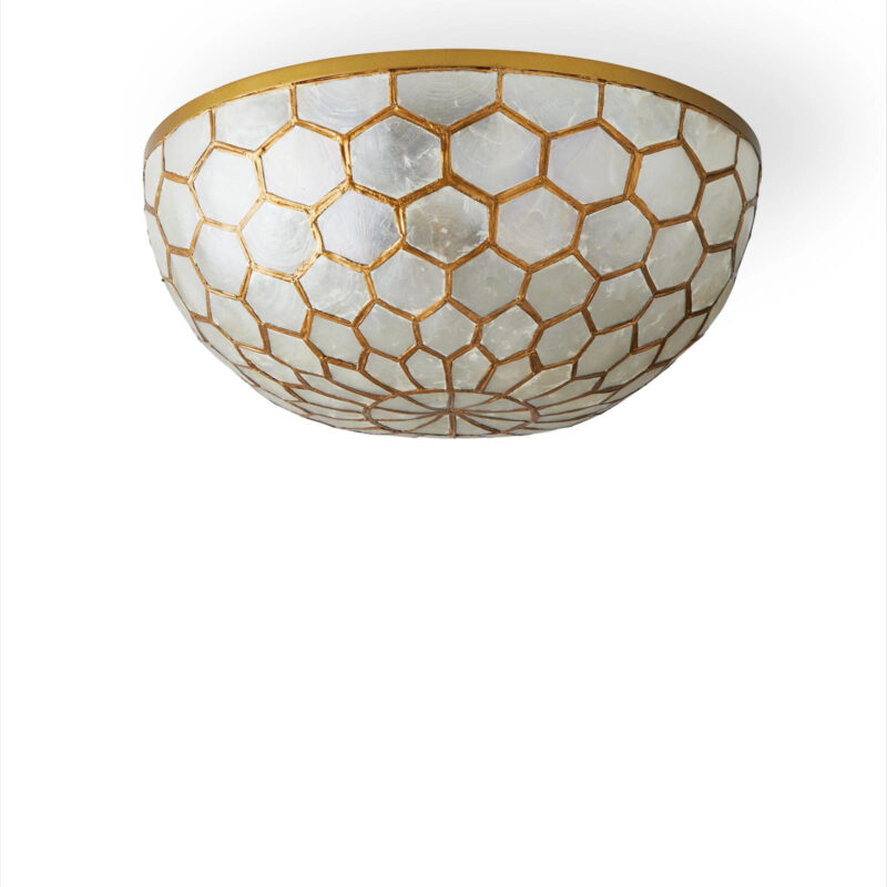 Serena & Lily Capiz Honeycomb Flush Mount