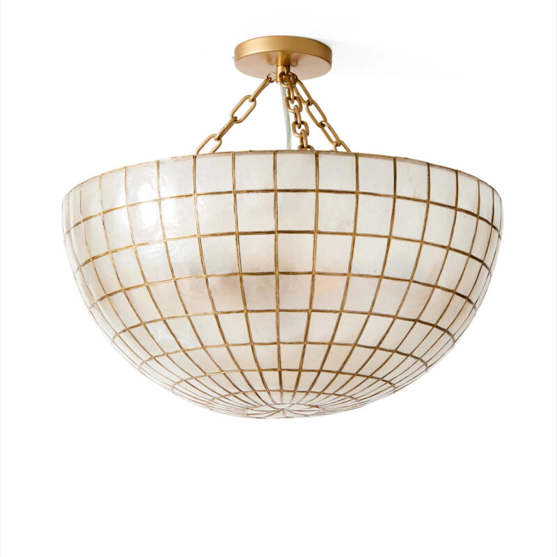 Serena & Lily Capiz Tiled Semi Flush Mount