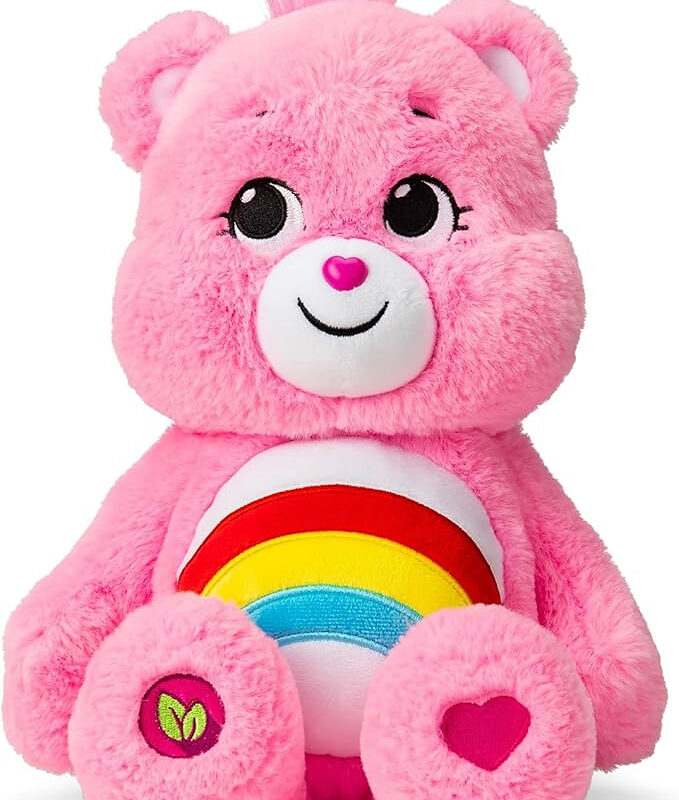 Care Bears 14" Cheer Bear Plushie - Medium Size - Pink Plushie for Ages 4+ – Perfect Stuffed An...
