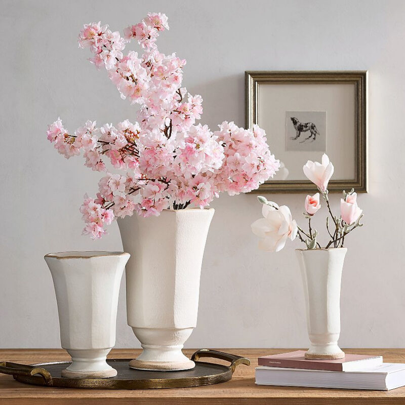 Ceramic Faceted Vase Collection