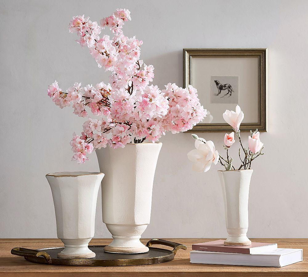 Ceramic Faceted Vase Collection
