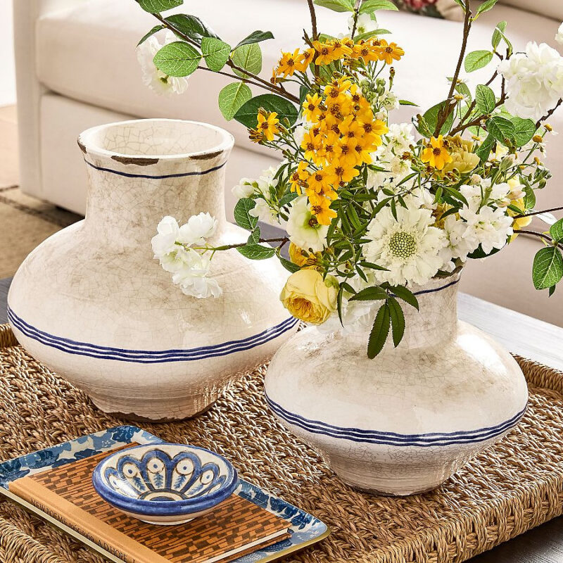 Ceramic Striped Vase