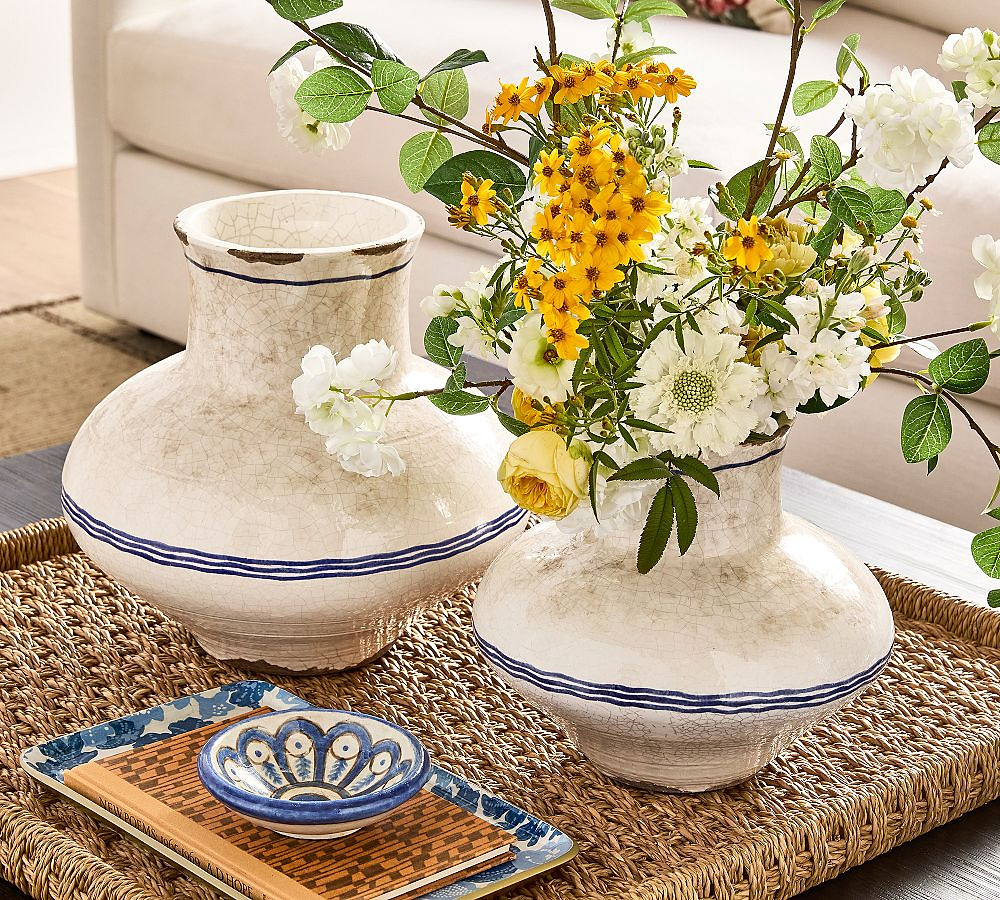 Ceramic Striped Vase
