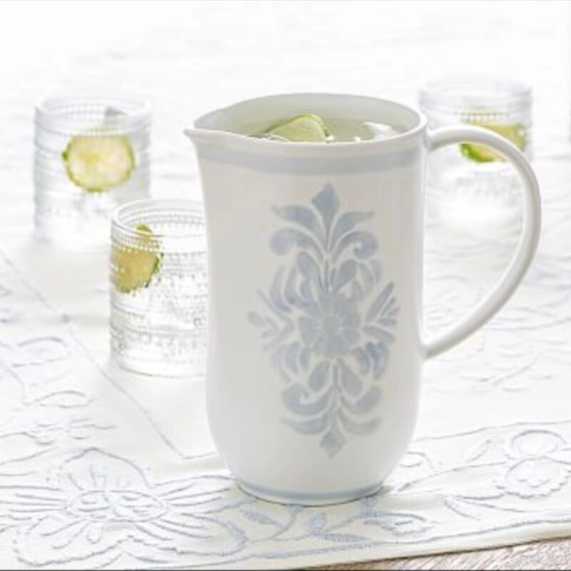Chambray Tile Stoneware Pitcher