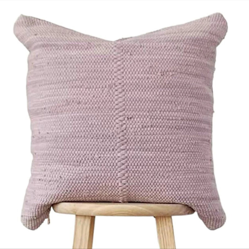 Charley Handwoven Cotton Pillow Cover, 20"" X 20"", Lilac