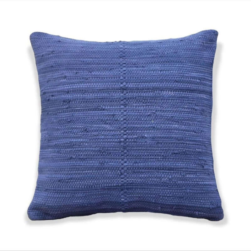 Charley Handwoven Cotton Pillow Cover, 20"" X 20"", Indigo