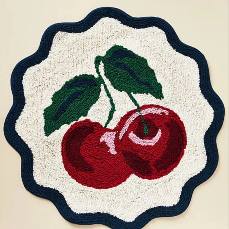 Maeve by Anthropologie Cherry Tufted Cotton Bath Mat