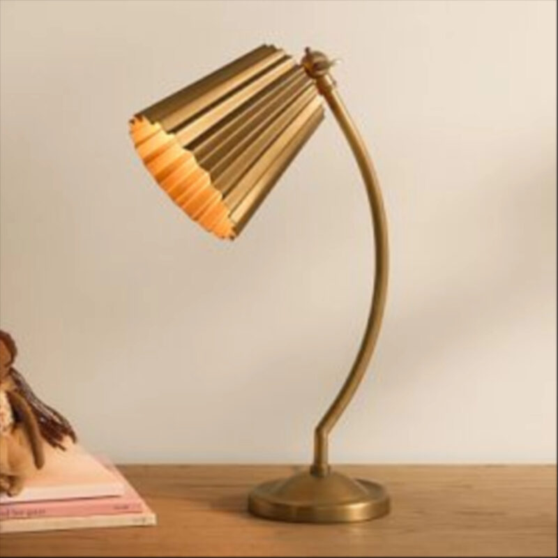 Chris Loves Julia Metal Pleated Task Lamp (17")