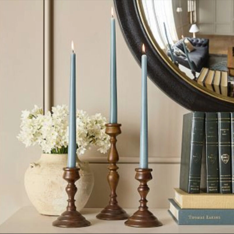 Chris Loves Julia Turned Walnut Candle Holder