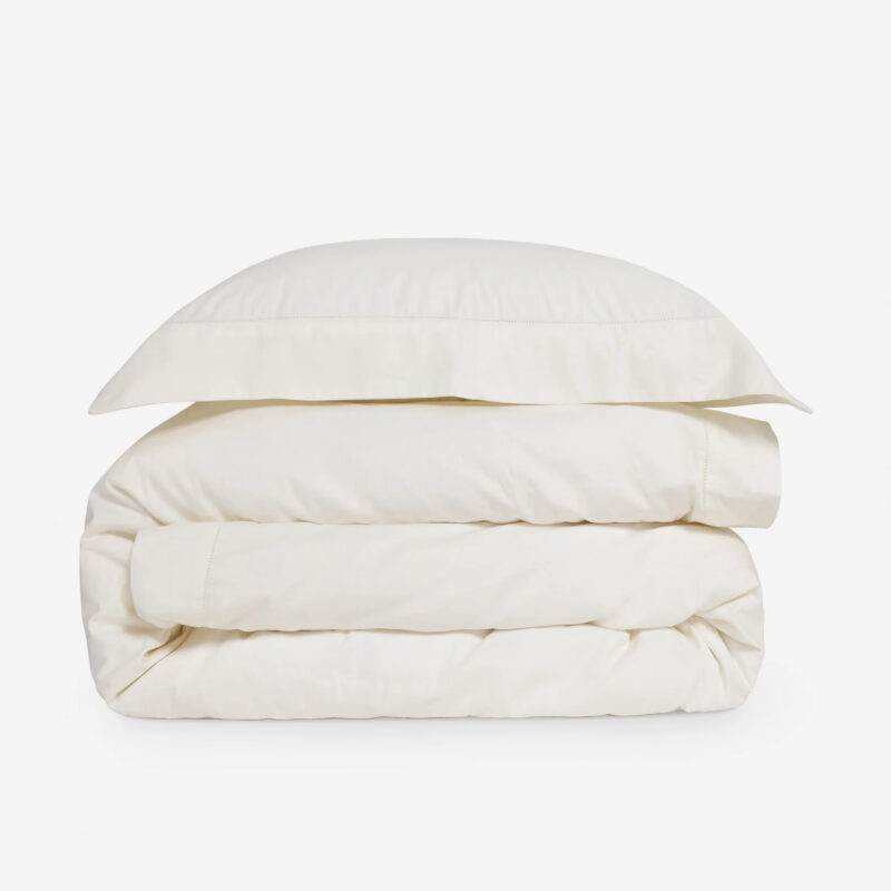 Classico Hemstitch Cotton Sateen Duvet Set by Pom Pom at Home