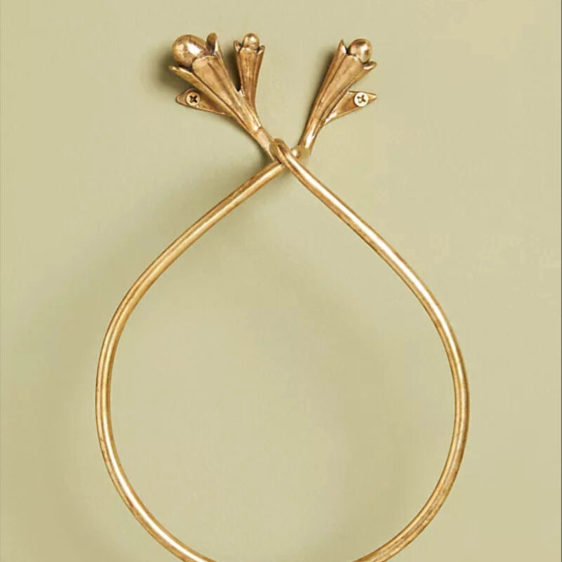 Claudia Brass Towel Ring