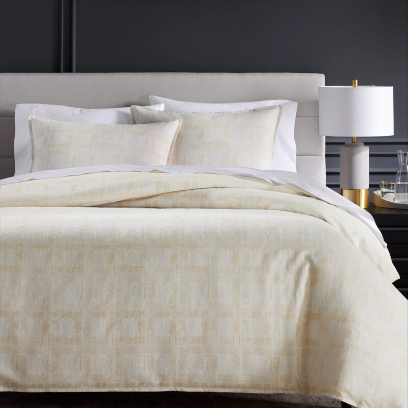 Closeout! Hotel Collection Stucco Plaid 3-Pc. Comforter Set, Full/Queen, Exclusively at Macy's - Ivory